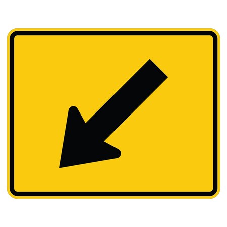 Sign Solutions Usa 12 in Height, 24 in Width, Aluminum, Horizontal Rectangle DUS08WZO2412W16-7PL